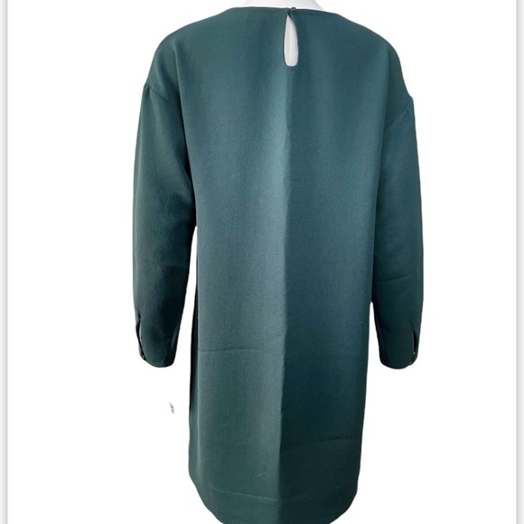 NWOT Aritzia Wilfred Shift Green Long Sleeve Mini Dress Size 4 - Picture 6 of 16